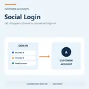 Illustration of a connected sign-in method leading to a customer account